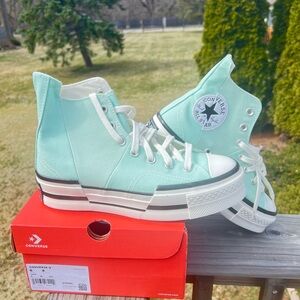 Converse High Top Platform Sneakers - Mint